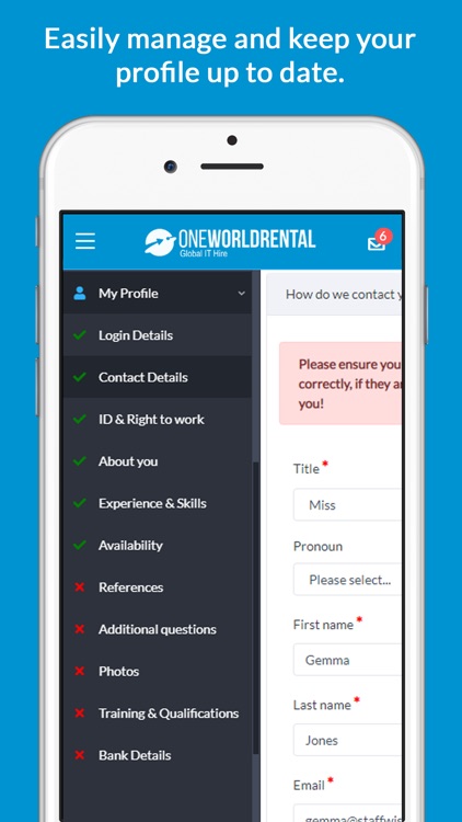 OneWorldRental Staff App screenshot-4