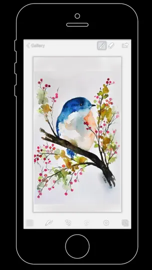 Captura de pantalla de Aquarell en iPhone 4