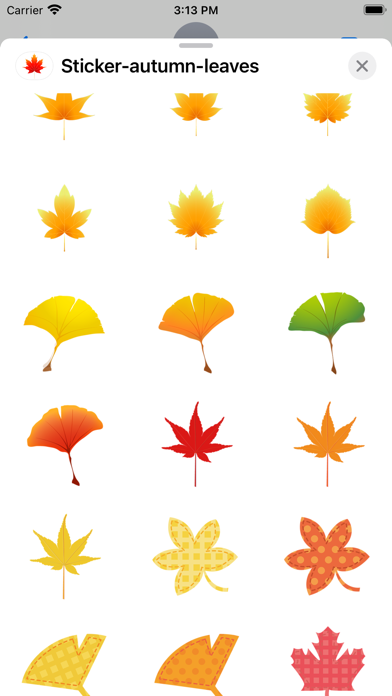 Sticker autumn leaves Screenshot