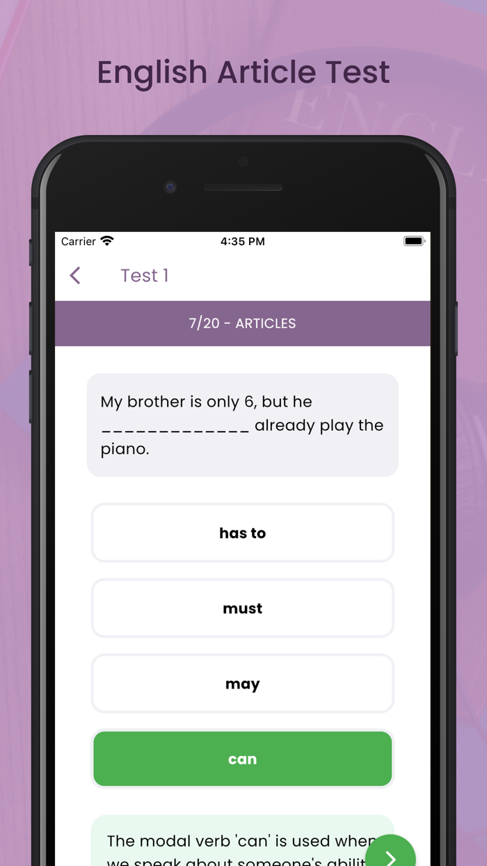 English Grammar Test 2024