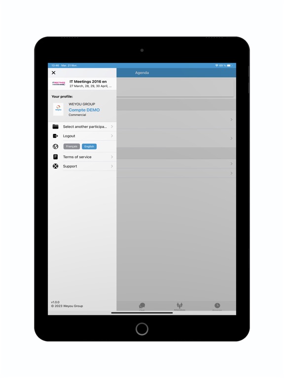 Weyou App iPad screenshot 1 - Business app