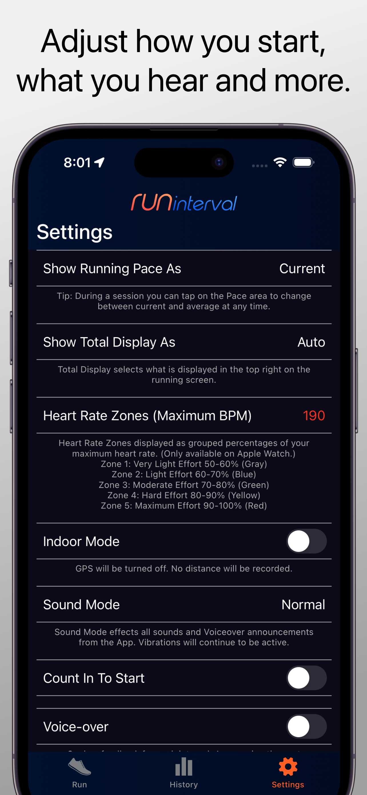 RUN interval - Running Timer