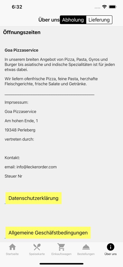 Pizzaservice Goa Perleberg