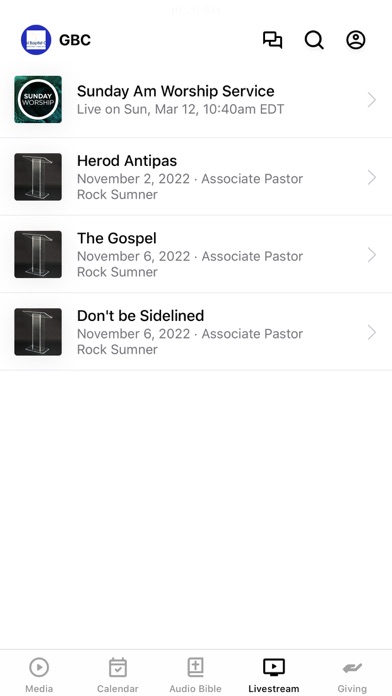 Gospel Baptist Church Screenshot