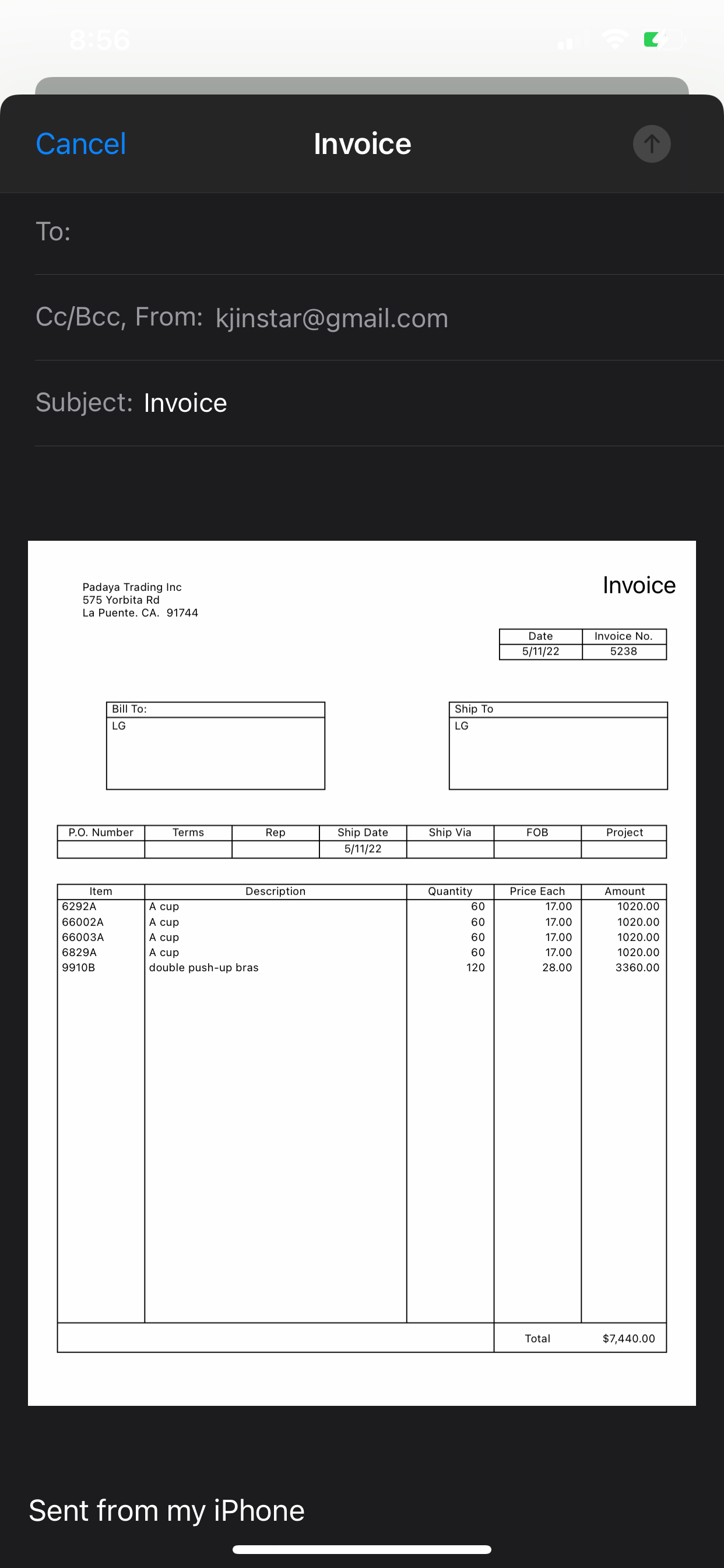 Invoice screenshot 4