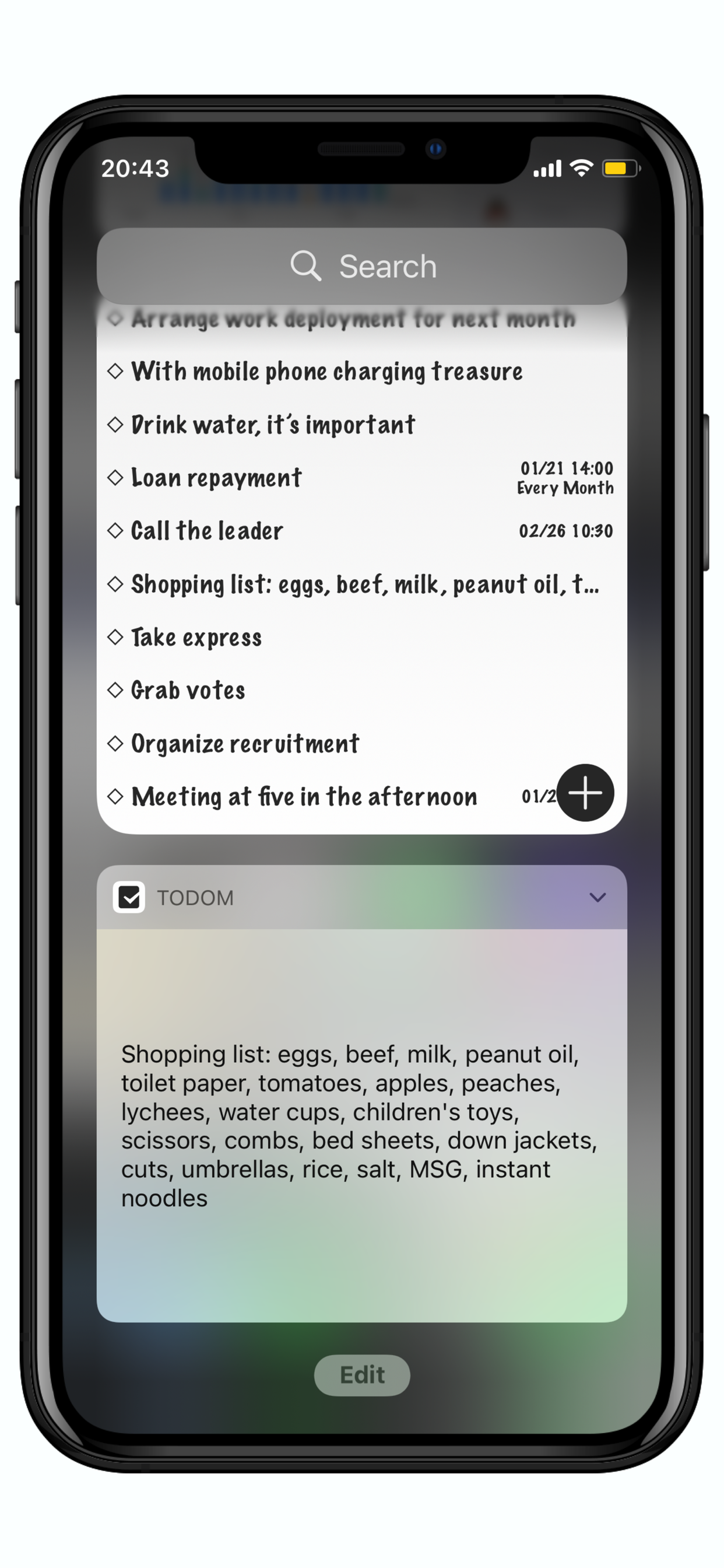 Todom: To Do List Widget App