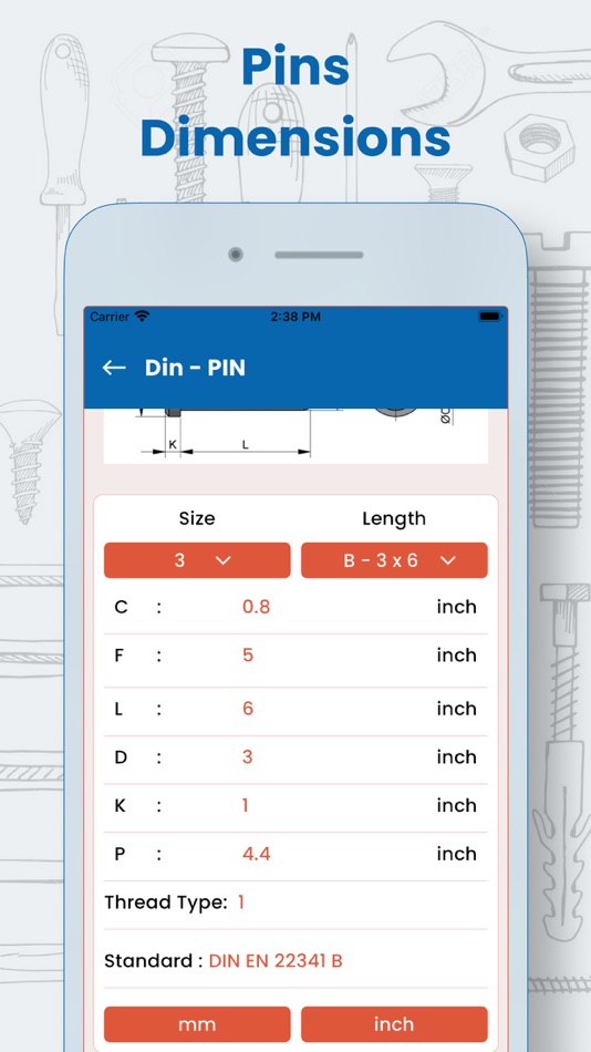 #4. Fastener Dimensions (iOS) 게시자: Ajay Gorasiya