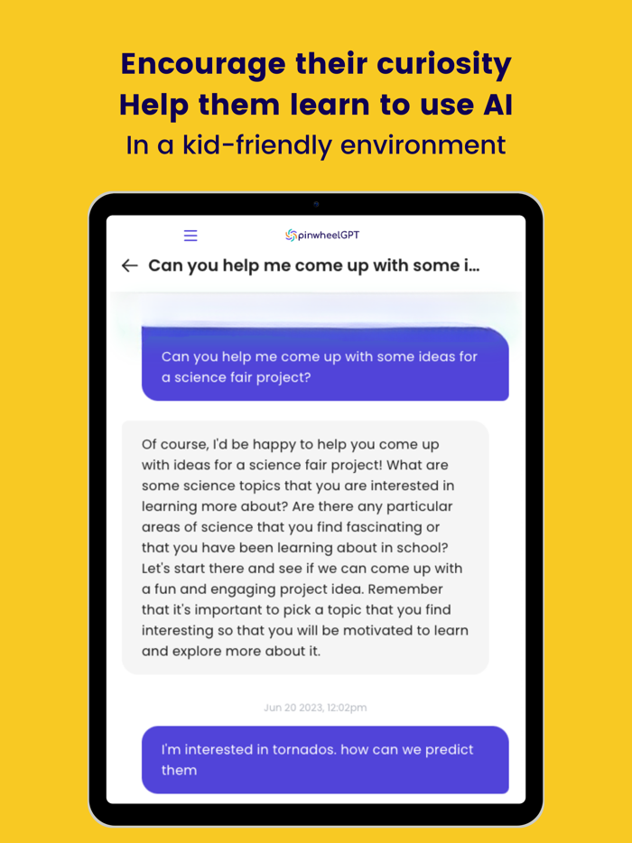 PinwheelGPT Kid’s AI Chat