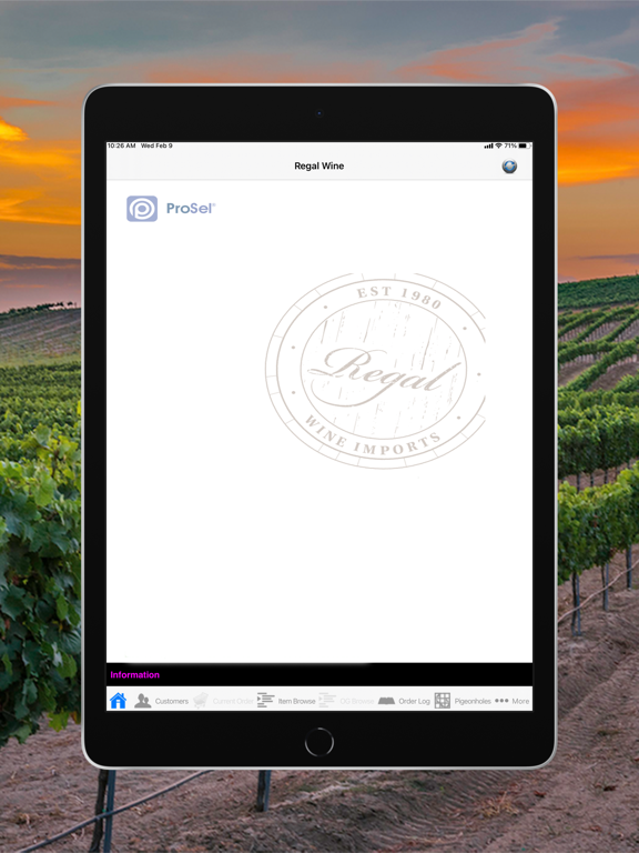 RWI Order Entry iPad screenshot 1 - Business app