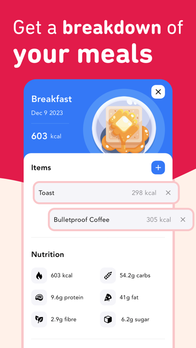 Meals: Calorie Counter & Dietのおすすめ画像4