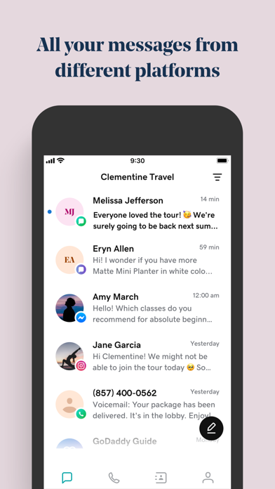 GoDaddy Conversations - Inbox Screenshot