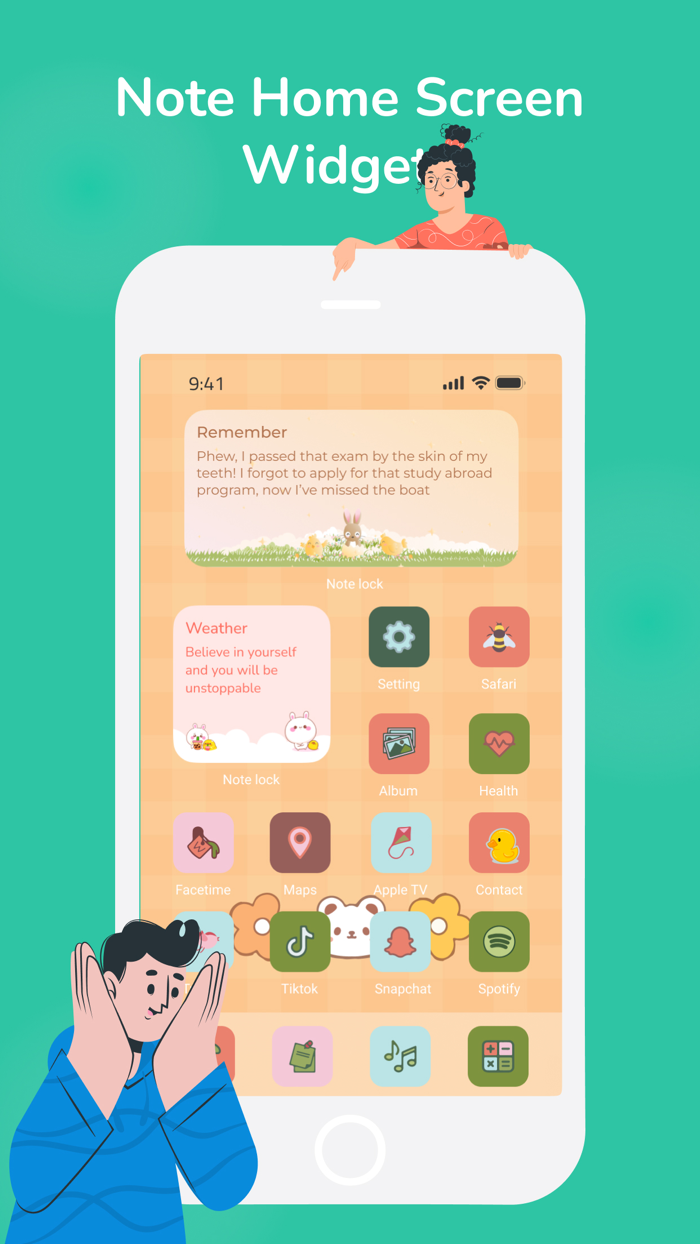 Color Note Lock Notes Widget