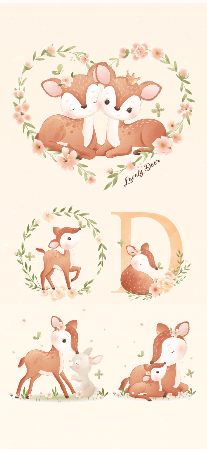 WaterColor Animals Stickers