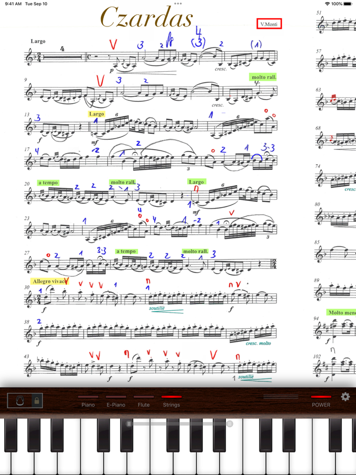 Calypso Score Sheet Music