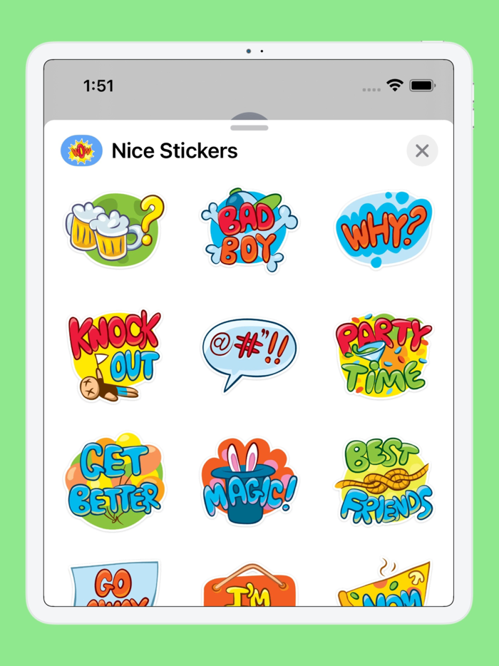 Nice Text Stickers
