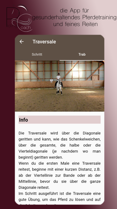 Riding Coach - die App Screenshot