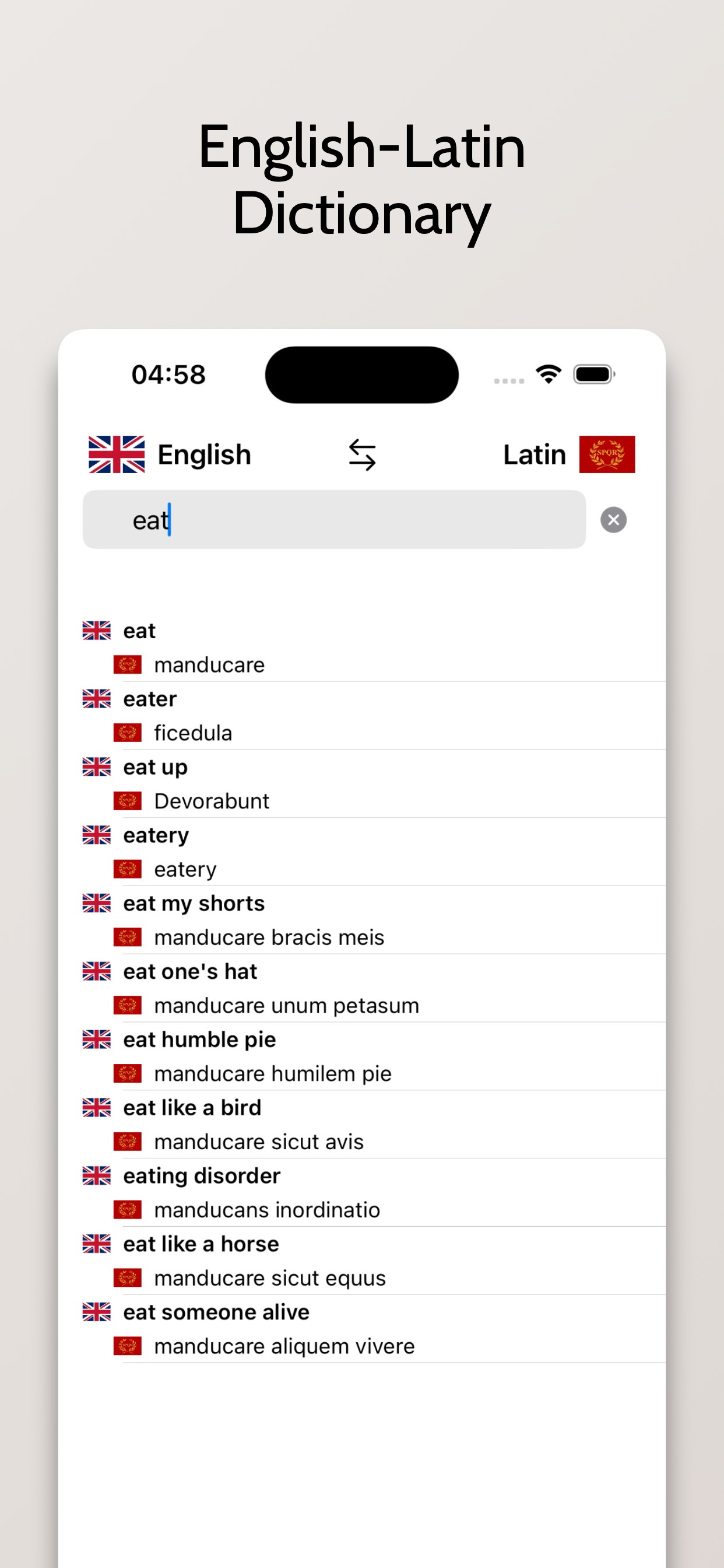 Latin English Dictionary