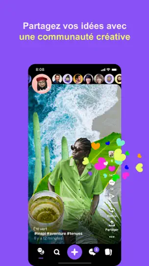 Capture d'écran de Shuffles Par Pinterest sur iPhone 8