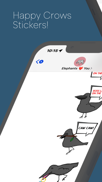 Happy Crows Stickers Screenshot