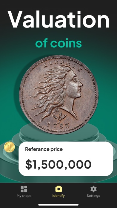 Coin Identifier, Snap Value Screenshot