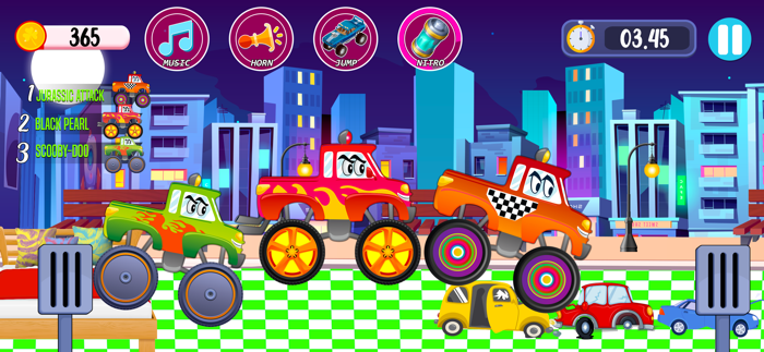 Monster Trucks Stunt Race Game
