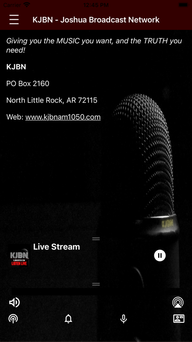 KJBN 1050 AM Screenshot