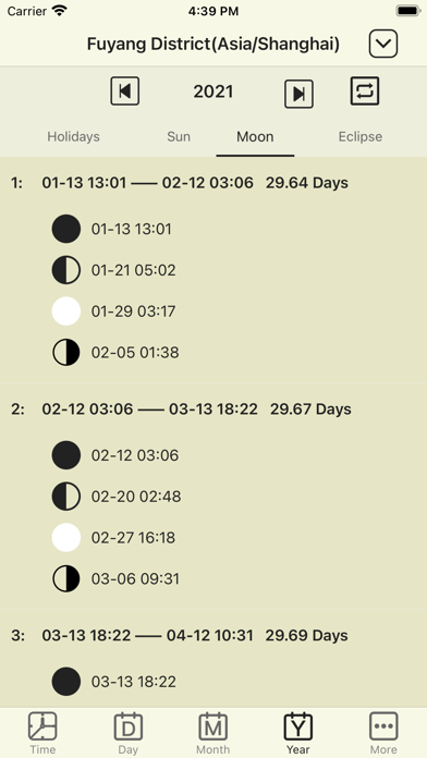 Clock and Almanac Screenshot