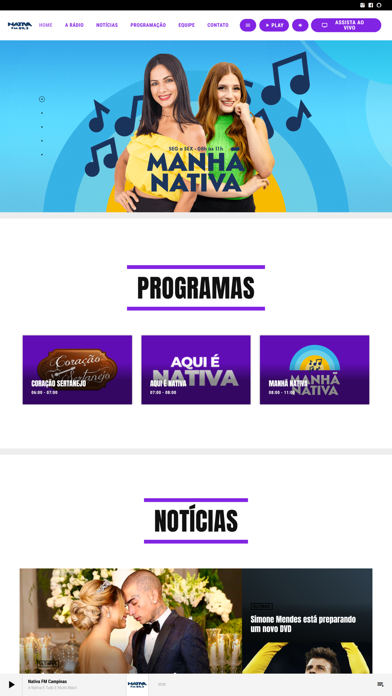 Rádio Nativa FM Campinas Screenshot