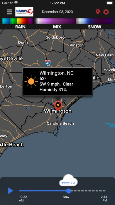WWAY TV3 StormTrack 3 Weather Screenshot