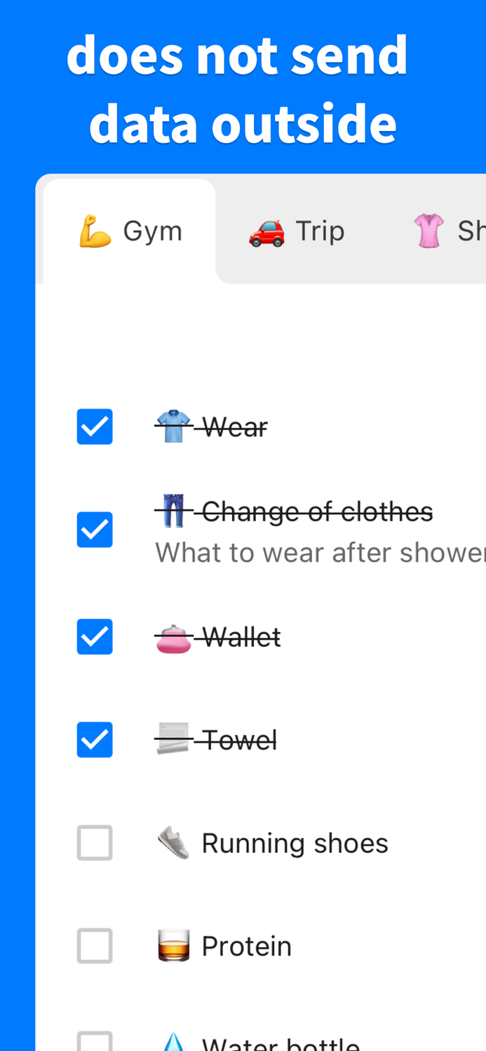 PrepList - Check your routine