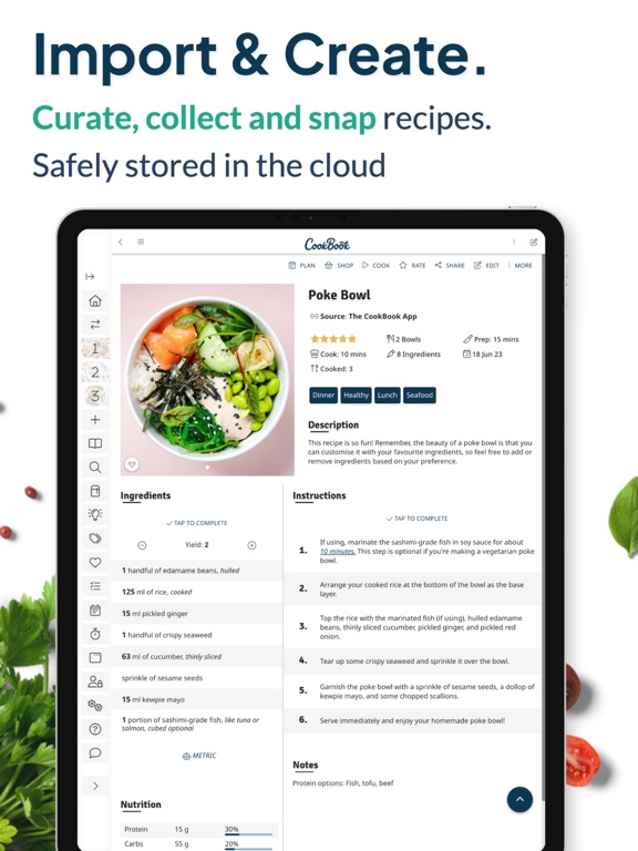 CookBook - Recipe Manager App iPad app afbeelding 1