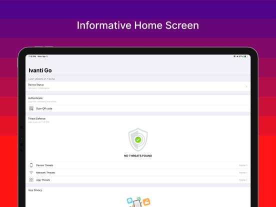 Ivanti Go iPad app afbeelding 1