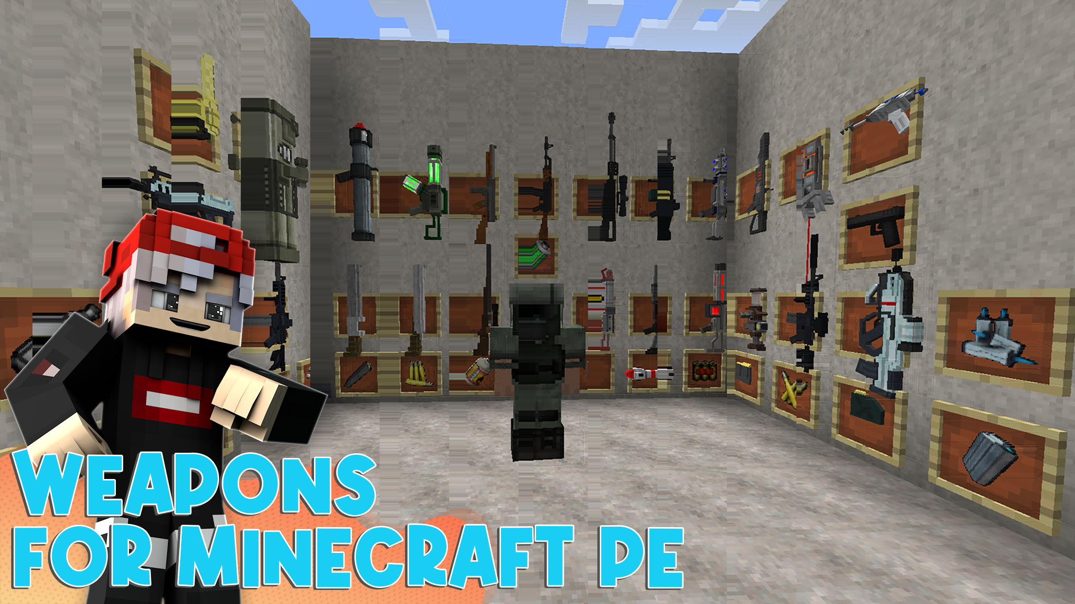 Weapons & Cars Addons for MCPE