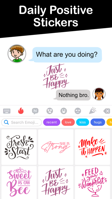 Screenshot #3 pour Daily Positive Stickers