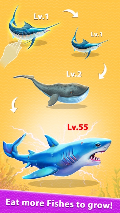 Merge & Eat Shark Evolution Screenshot
