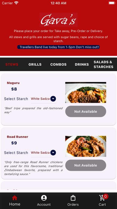 Gava's Restaurant Screenshot