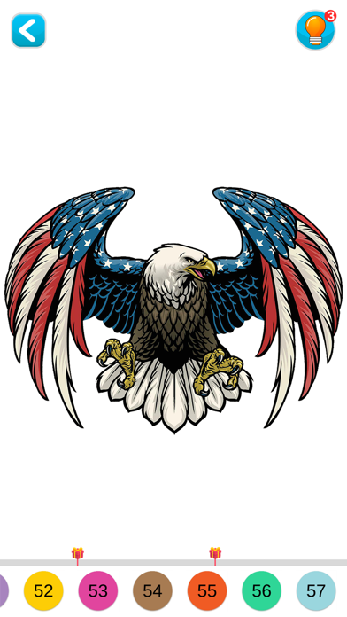 America Tattoo Color by Number Screenshot
