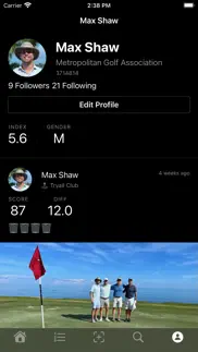 scratch - golf social network iphone screenshot 1