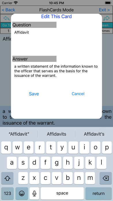 Legal Investigation Procedures Screenshot