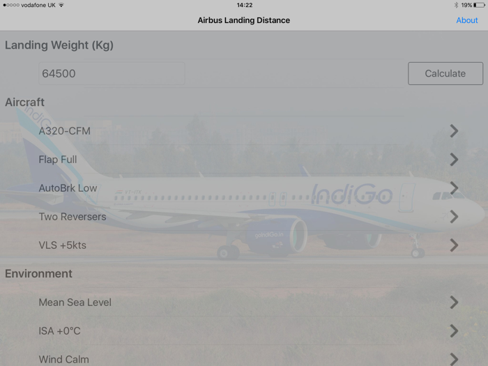 A319-320-321 Landing Dist Calc