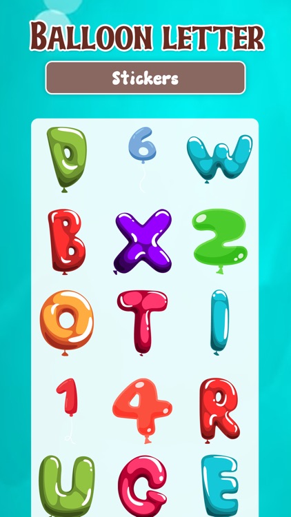 Balloon Letters Sticker