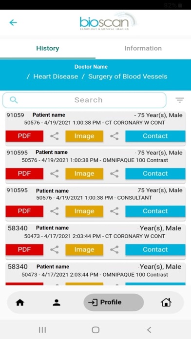 Bioscan center Screenshot