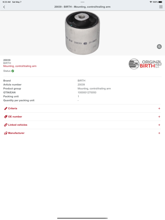 Original Birth Catalogue