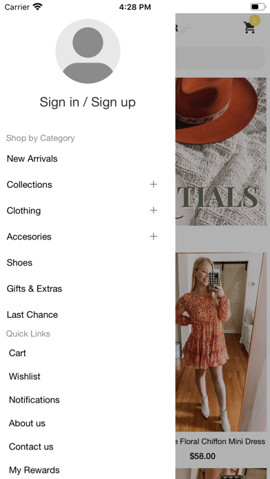 Shop Honey and Blair Screenshot