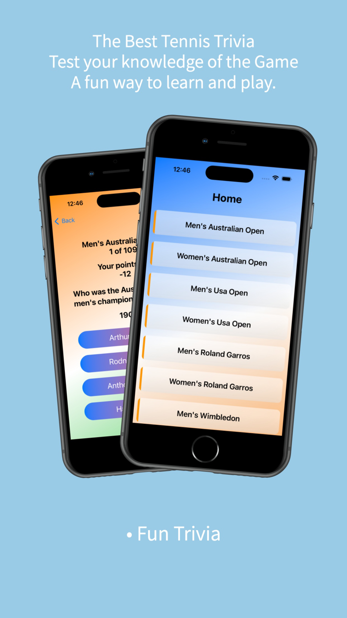 Best tennis league trivia