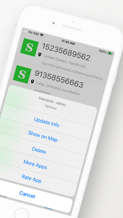 mobile number tracker + lookup Screenshot