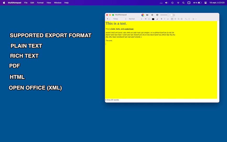 #2. MultiNotepad (macOS) 由: devulder jean-paul