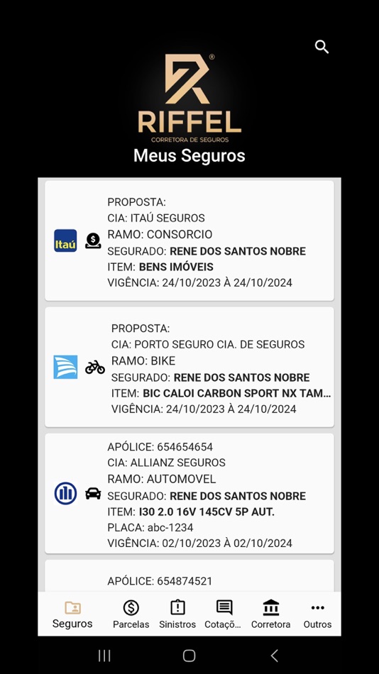 #2. Riffel Seguros (iOS) Podle: SGCOR TECNOLOGIA EM SEGUROS LTDA