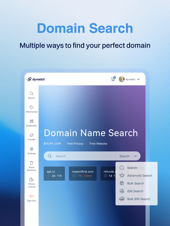 Dynadot - Tablet Domain App