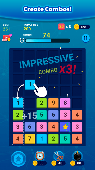 Screenshot #3 pour Merge Blocks: Puzzle Game Fun